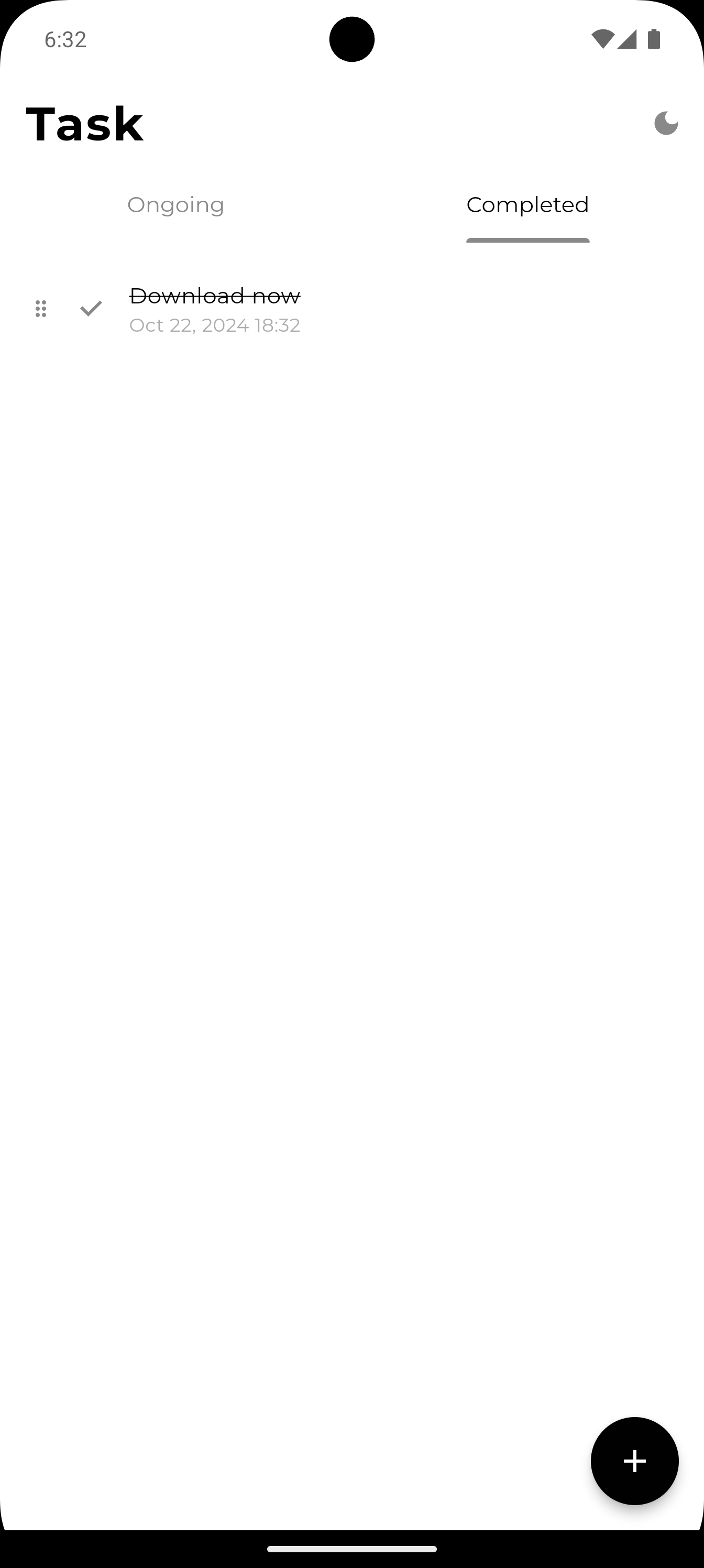 Completed Tasks View