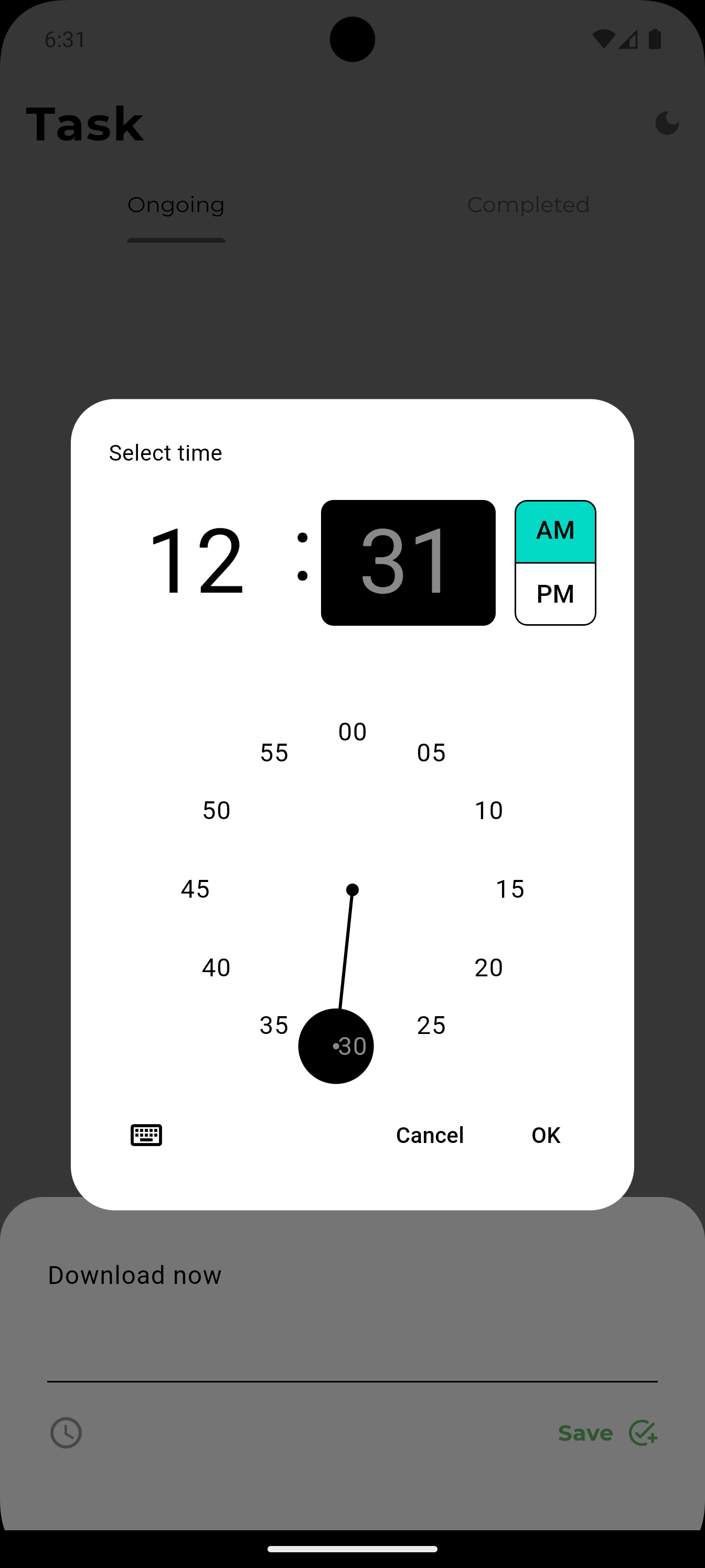 Native Clock Time Picker & Interactions